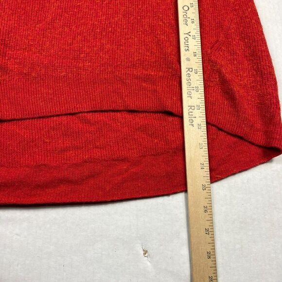 Madewell Asherton Henley Sweater Red Long Sleeve Loose Fit Knit Pullover SMALL - Picture 7 of 12